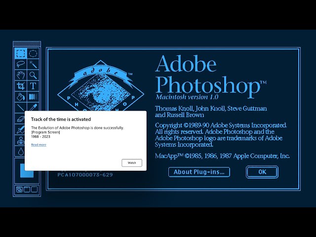 Evolution of Adobe Photoshop [Program Screen]