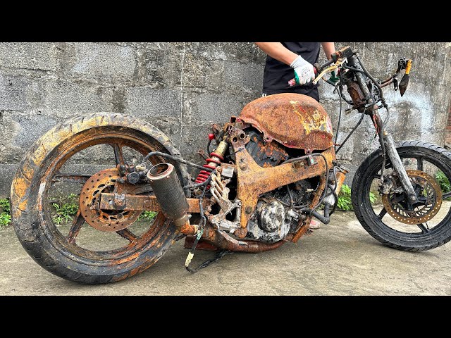 Restoration a 1000 cc motorcycle racing car that was broken into 3 parts in an accident