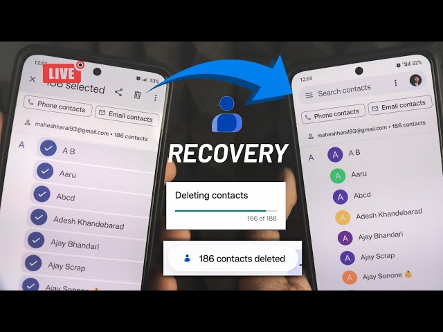 How to Recover deleted Contact number from Google account 2024 Recover Deleted contacts from Android