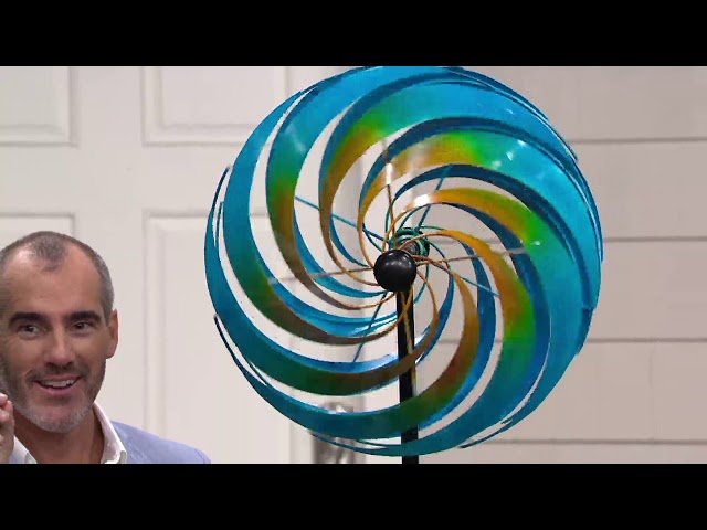 Plow & Hearth Oversized Illusion Swirl Wind Spinner on QVC