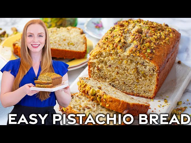 Super Easy Pistachio Bread Recipe! Great with coffee!