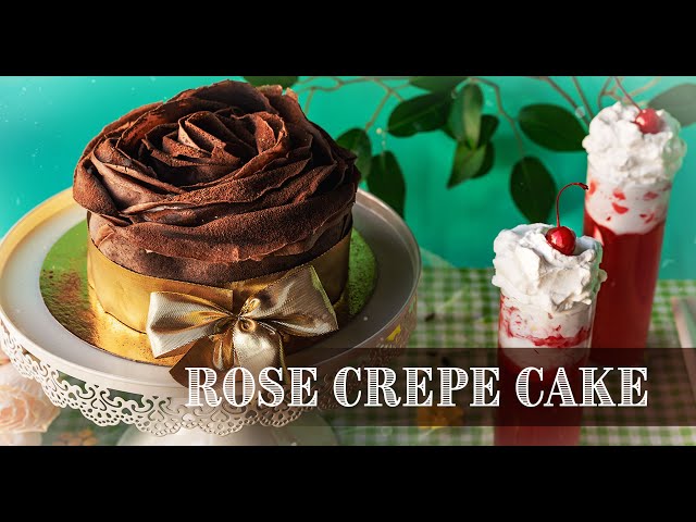Tarta Rosa de crepes - Rose Crepe Cake