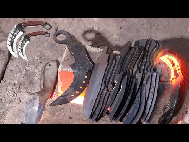 Wie ein superscharfes Jagdmesser hergestellt wird || karambit Knife Manufacturing Process