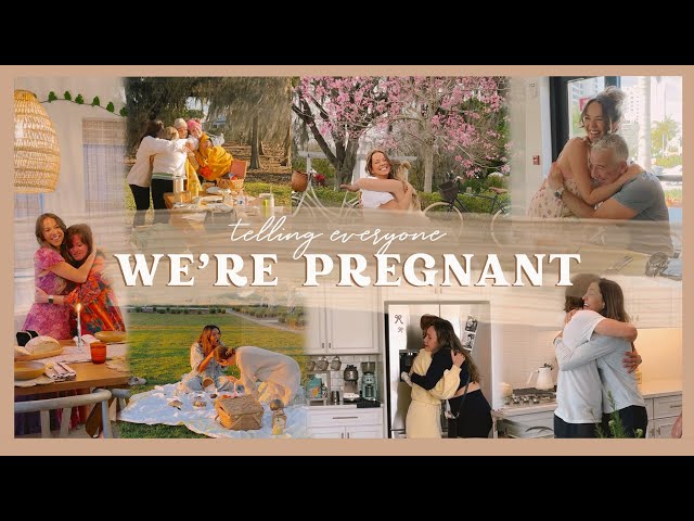 TELLING OUR FAMILY & FRIENDS WE'RE PREGNANT!