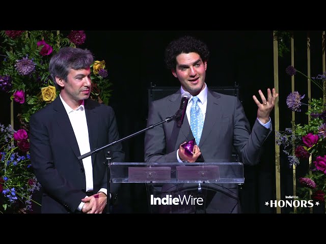 IndieWire Honors - Nathan Fielder and Benny Safdie Accept the Wavelength Award