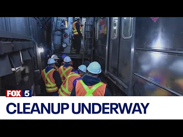 Cleanup underway after subway train derailment