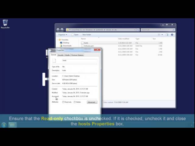 Edit Hosts File in Windows 7
