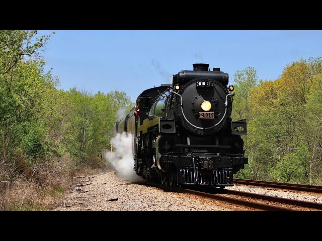 CP 2816 (Steam Engine) Brings The Spike Tour Through Wadsworth, IL With Theatre Car Horn!! (5/6/24)