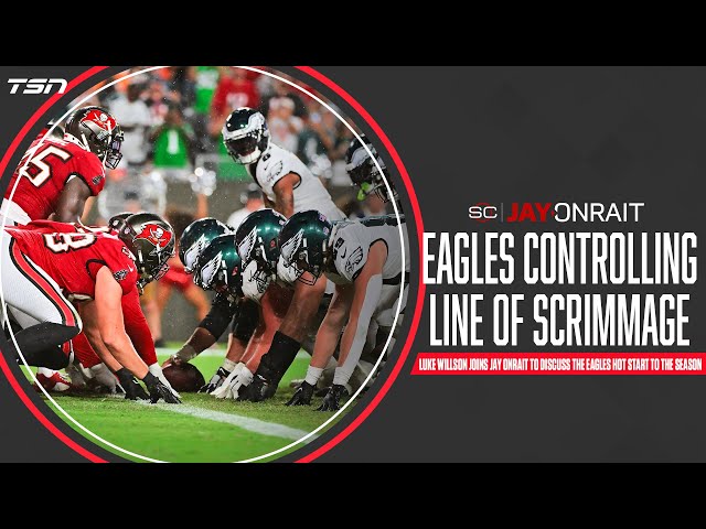 Eagles o-line and d-line controlling line of scrimmage