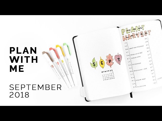 minimal bullet journal plan with me 🍂 september 2018