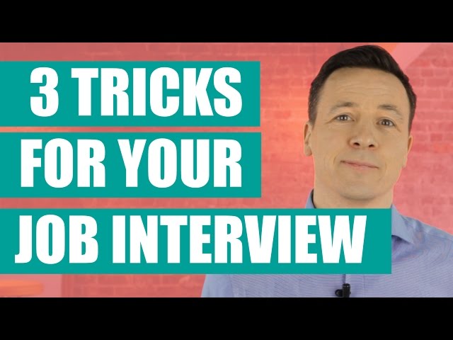 3 TRICKS for your job interview in English.
