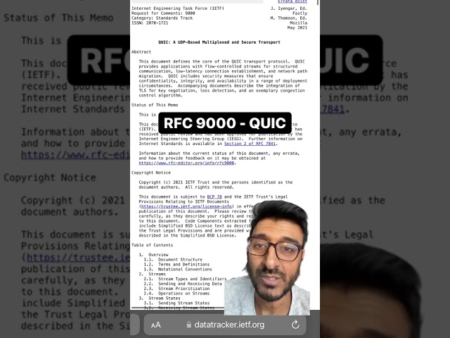 RFC 9000 - QUIC #minuteengineering #quic