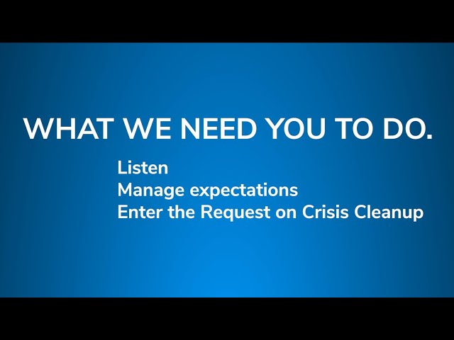 Crisis Cleanup Basic Phone Training