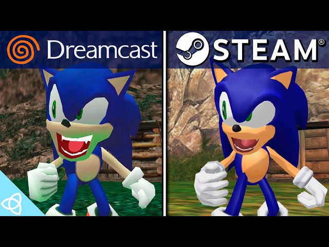 Sonic Adventure - Dreamcast Emulator (Redream) vs. PC Version (Steam) | Side by Side