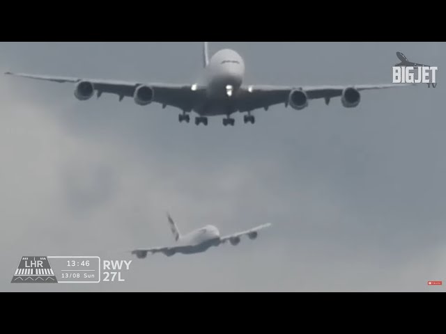 London Heathrow Airport 27L Overhead Arrivals