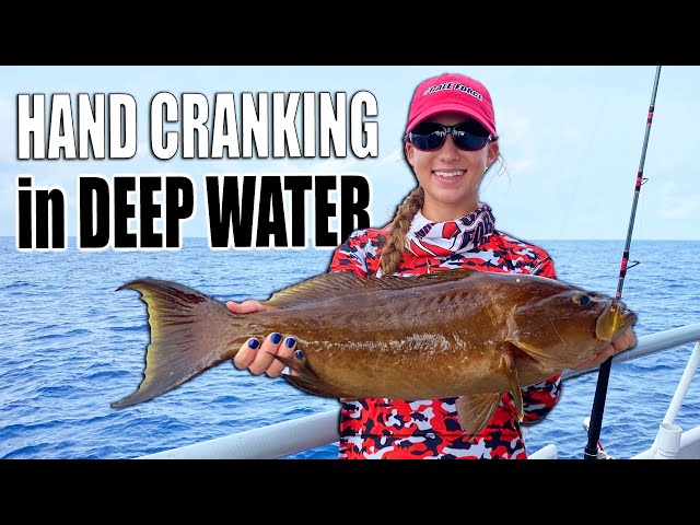 HAND CRANKING *400+ ft* deep water snapper & grouper on SLOW PITCH
