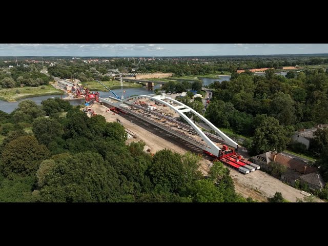Küstrin-Kietz – Kostrzyn Oderbrücke – Gekürzter Zeitraffer vom Verschub