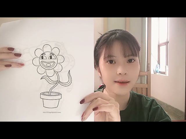 Color the picture of the flower character