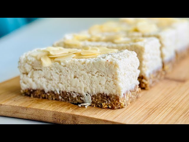 No-bake vegan tofu cheesecake! Sugar-free recipe!