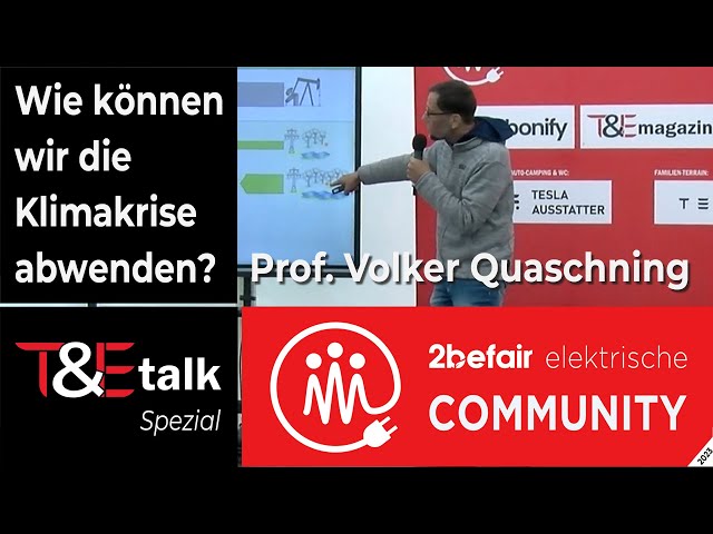 Keynote von Prof. Volker Quaschning - 2befair elektrische COMMUNITY