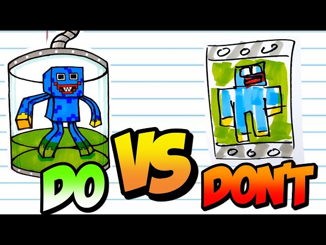 COOL ART Compilation DO's & DONT's MINECRAFT Huggy Wuggy #PoppyPlaytime