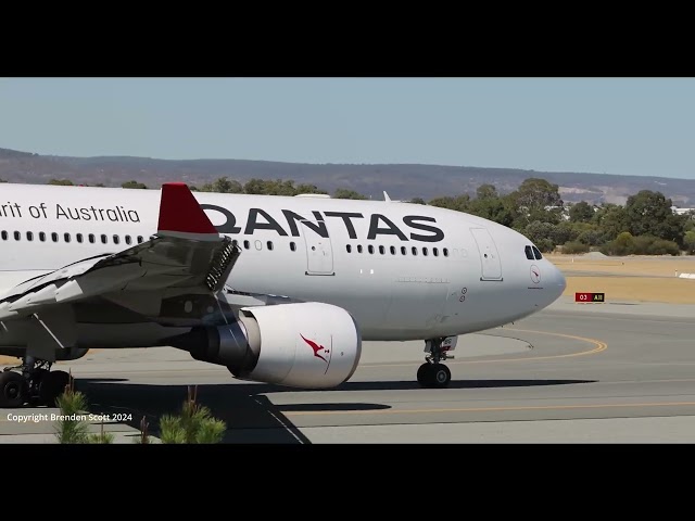 Perth Airport Runway 03 arrivals and departures 4K HD