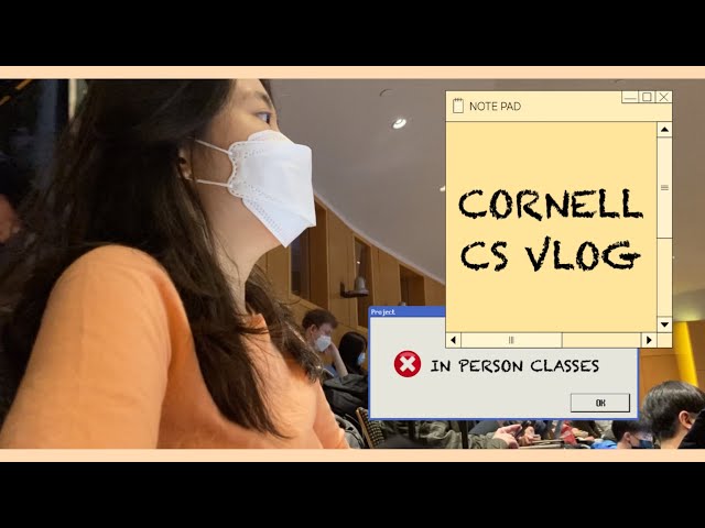 [ENG] Cornell CS vlog | in person classes | first day of class/in person lecture| kellygraphy