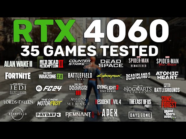 RTX 4060 Test in 35 Games - 1080p - 1440p - DLSS 3 + FG OFF/ON - Ray Tracing OFF/ON