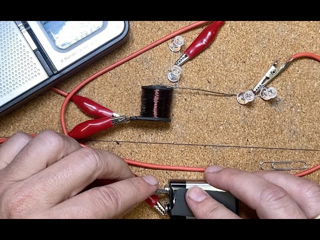 DIY Buzzer and Spark Gap Radio Using Paper Clips
