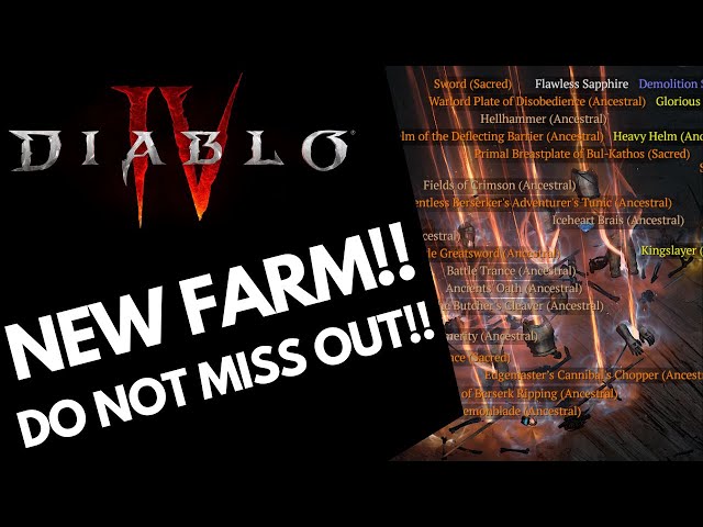 Diablo 4 New Best Farm Loop!! Farm Aspects ! Farm Gold! Farm Obols! Farm Experience! All Fast!!!