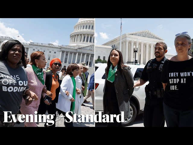 AOC among 17 lawmakers arrested at abortion rights rally at the US Capitol