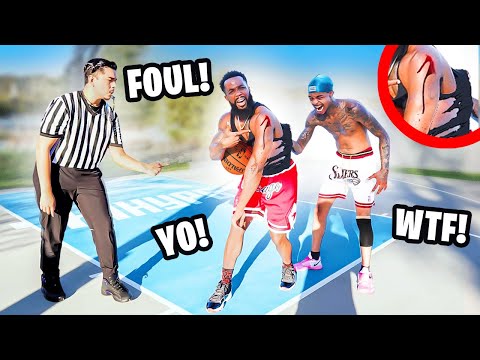 1v1 Basketball Against June Flight with Referee Gone Wrong!