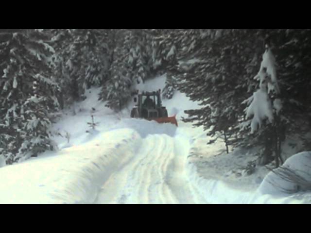 Schneeräumung Extrem mit Steyr 8090 mit Hauer/ Vorderhornbach