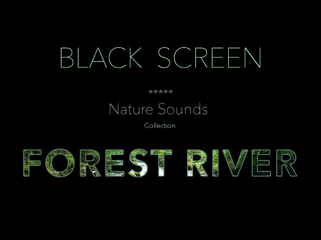 Forest River Nature Sounds Black Screen - Relaxing Water Flowing Sound for Sleeping & Meditation