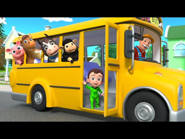 Wheels On The Bus Song - Baby Animals songs - Nursery Rhymes & Kids Songs