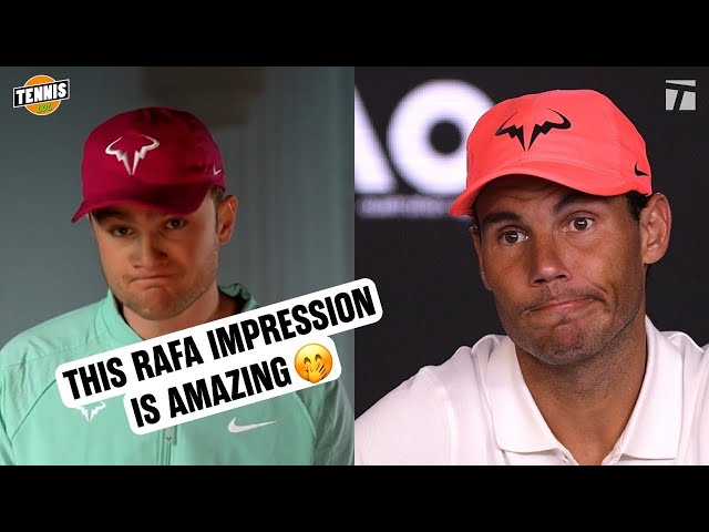 Next level Rafael Nadal impression — MIND BLOWN 🤯