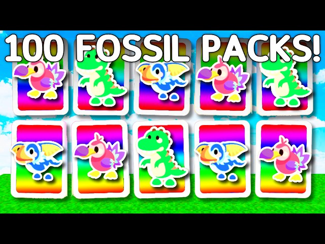 OPENING 1000 FOSSIL STICKERS In Adopt Me