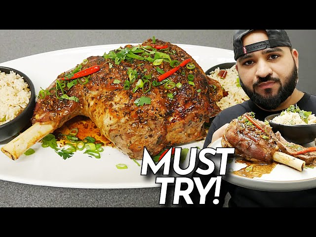 THE MOST DELICIOUS LEG OF LAMB | WITH RICE & SAUCE