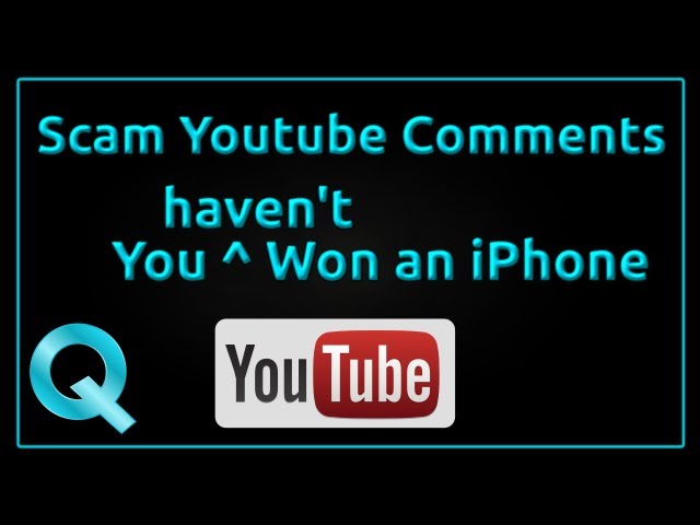 Scam YouTube Comments about winning an iPhone / iPad