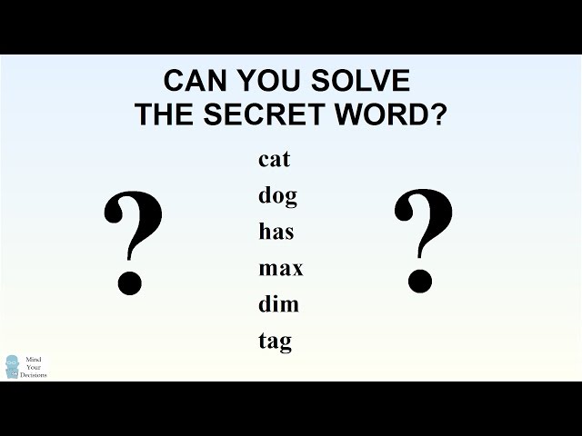 How To Solve The Secret Word Logic Puzzle