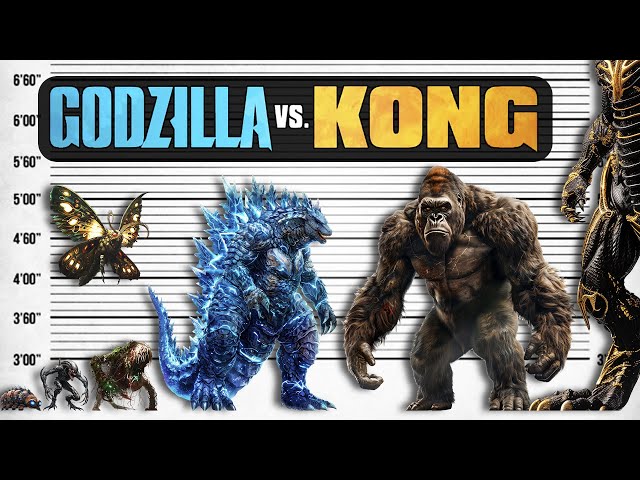 Monsterverse 3D Showdown: Godzilla vs Kong Size Comparison