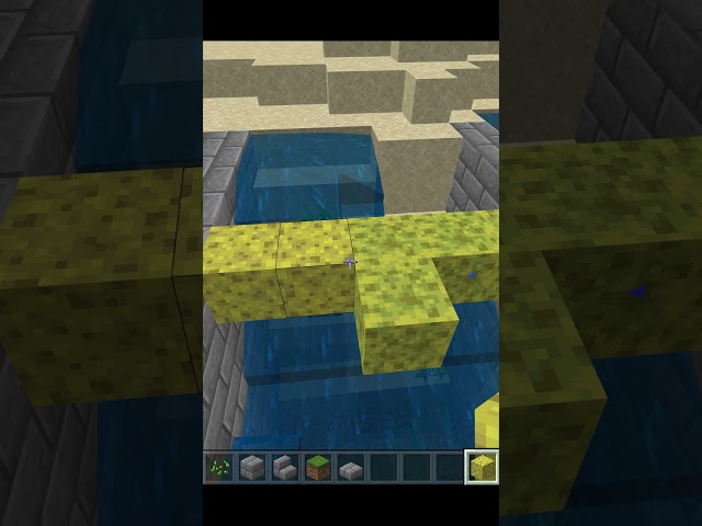 Minecraft Shorts - Fastest Way to Remove a Lot of Water From A Large Area in Minecraft