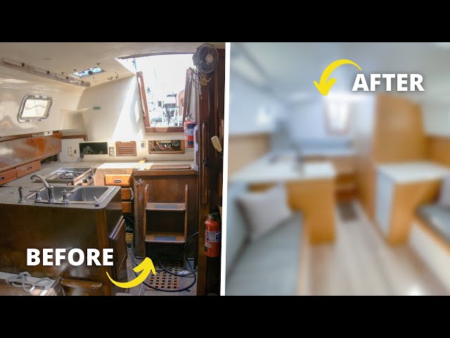1 YEAR REBUILDING AN OLD BOAT INTO A MODERN YACHT TIMELAPSE [START TO FINISH]