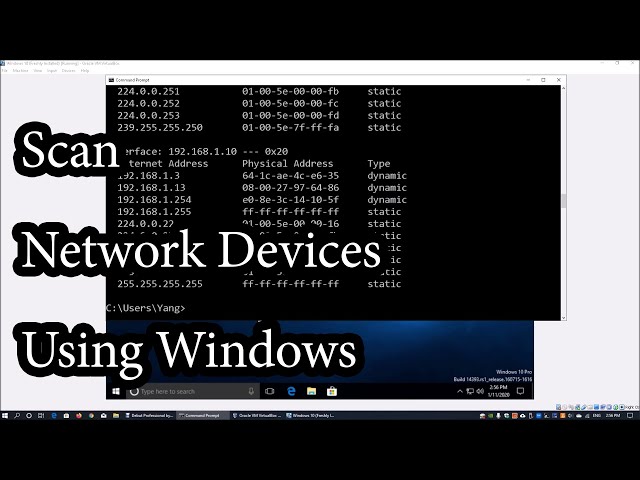 Scan Network Devices using Windows