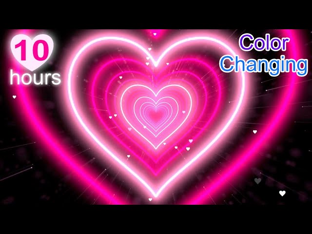 Heart Tunnel💖💜💙Heart Background | Neon Heart Background Video | Wallpaper Heart