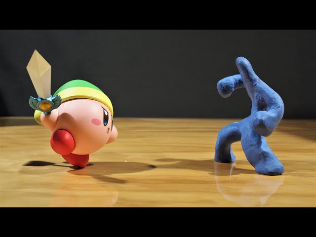 Kirby vs the clay-man | nendoroid kirby stop motion fight pt.1