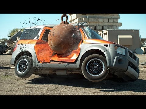 4 Ton Wrecking Ball in Slow Motion - The Slow Mo Guys