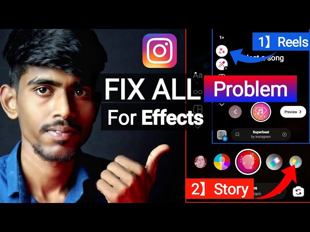 How To Solve Instagram Effect Problem on STORY & REELS section |  easily FIXED All Effects problem
