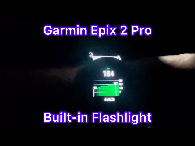 Garmin Epix 2 Pro - Built-in Flashlight פנס מובנה