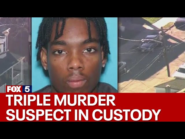 Triple murder suspect in custody after rampage ends in NJ